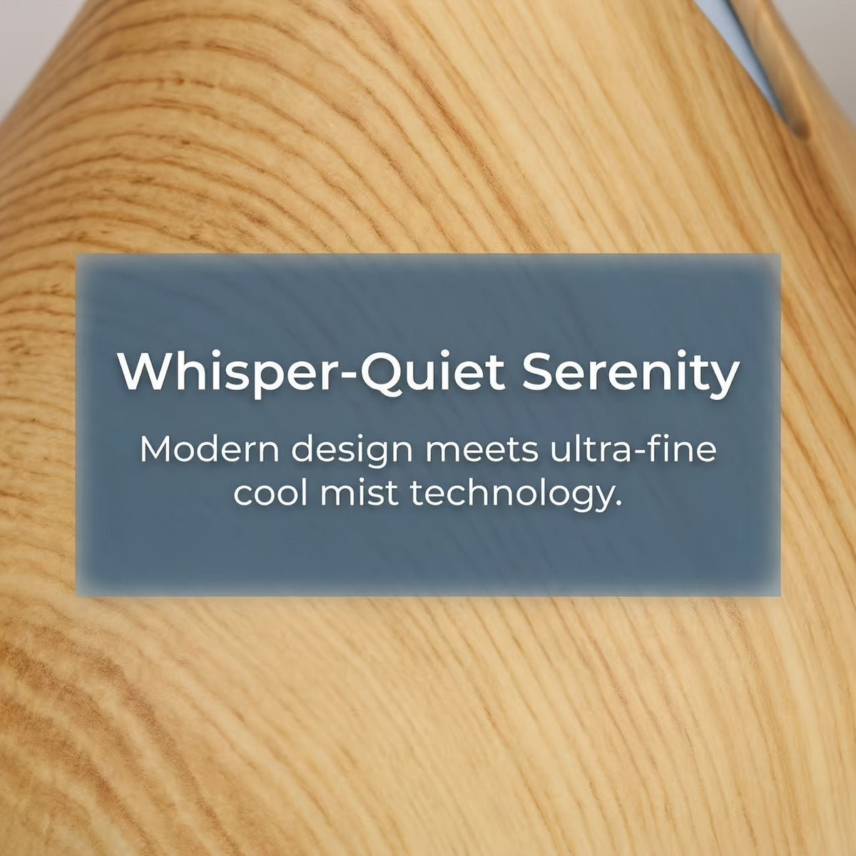 Detail van de houtlook-structuur van de aroma diffuser