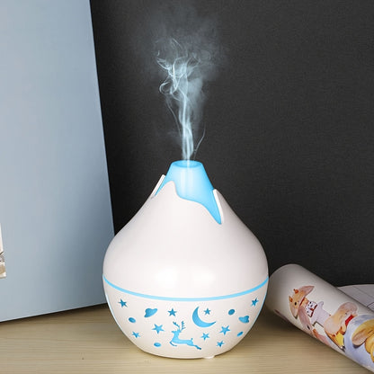 Aroma diffuser in wit met blauw nachtlampje en koude nevel