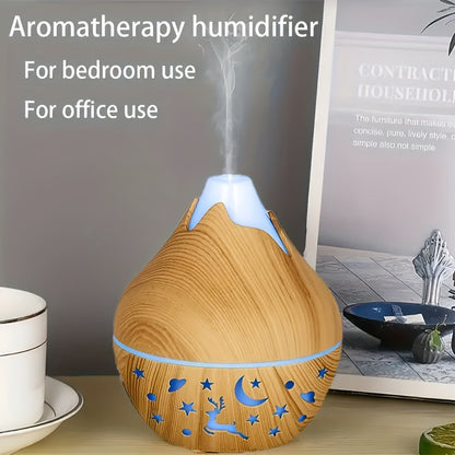 Aroma diffuser in lichte houtlook, geschikt voor slaapkamer en kantoor